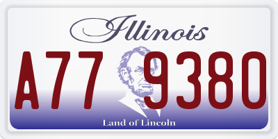 IL license plate A779380