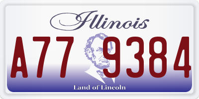 IL license plate A779384