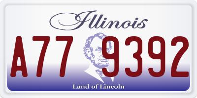 IL license plate A779392