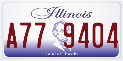 IL license plate A779404