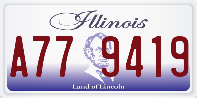 IL license plate A779419