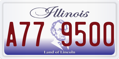 IL license plate A779500