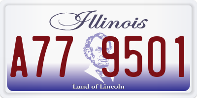 IL license plate A779501