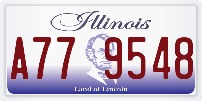 IL license plate A779548