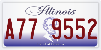 IL license plate A779552