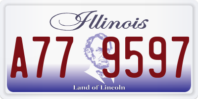 IL license plate A779597
