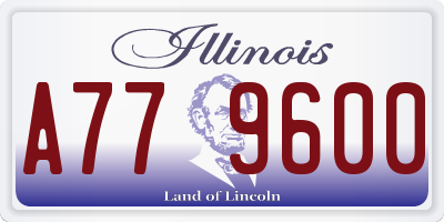 IL license plate A779600