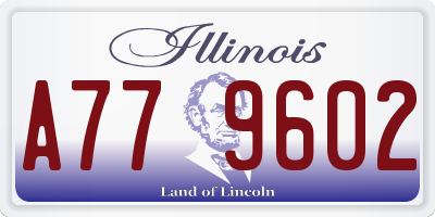 IL license plate A779602