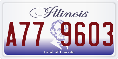 IL license plate A779603