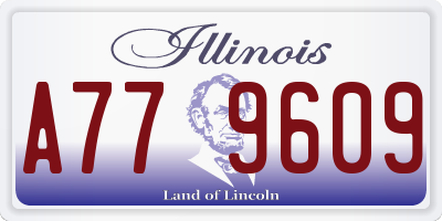IL license plate A779609