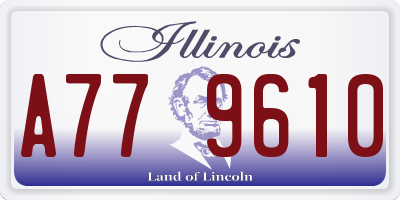 IL license plate A779610