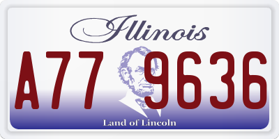 IL license plate A779636