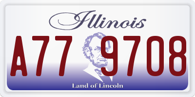 IL license plate A779708