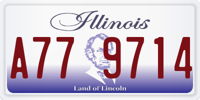 IL license plate A779714