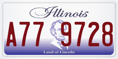 IL license plate A779728