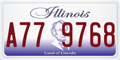 IL license plate A779768