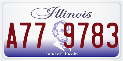 IL license plate A779783