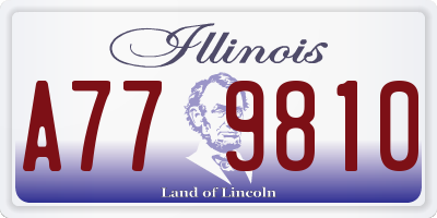 IL license plate A779810