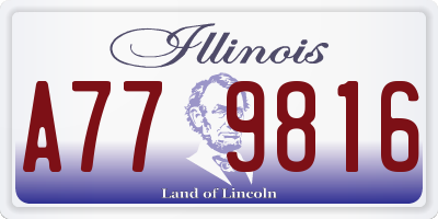IL license plate A779816