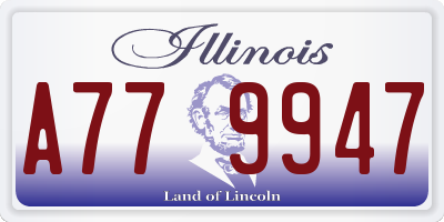 IL license plate A779947