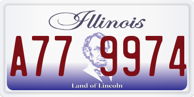 IL license plate A779974