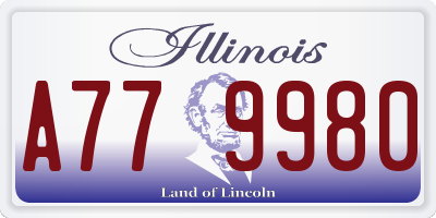 IL license plate A779980