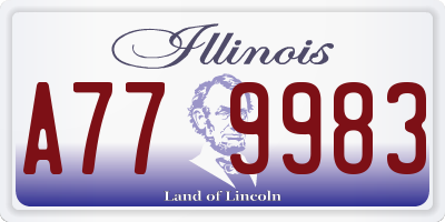 IL license plate A779983