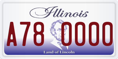IL license plate A780000