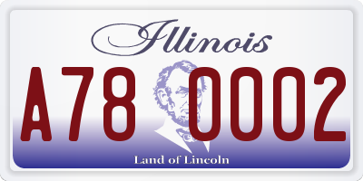 IL license plate A780002