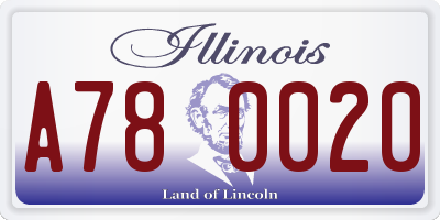 IL license plate A780020