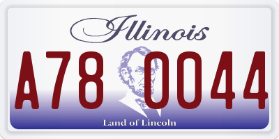 IL license plate A780044