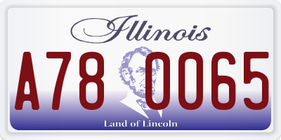 IL license plate A780065
