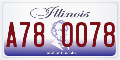 IL license plate A780078