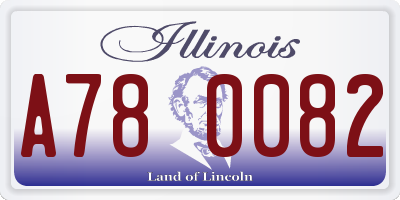 IL license plate A780082