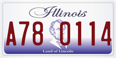 IL license plate A780114