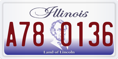 IL license plate A780136