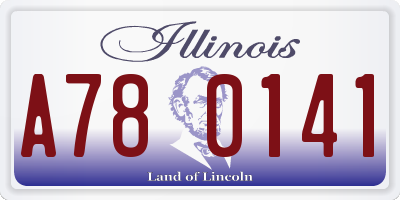 IL license plate A780141