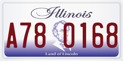 IL license plate A780168