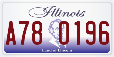 IL license plate A780196