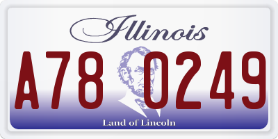 IL license plate A780249