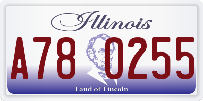IL license plate A780255