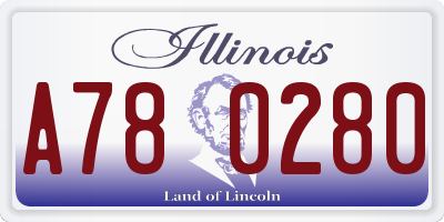 IL license plate A780280