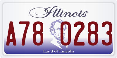 IL license plate A780283
