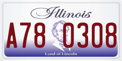 IL license plate A780308