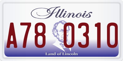 IL license plate A780310