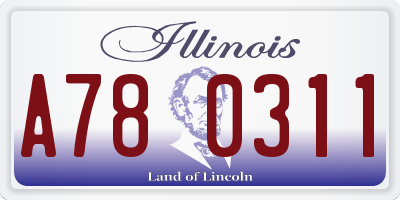IL license plate A780311
