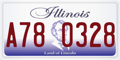 IL license plate A780328