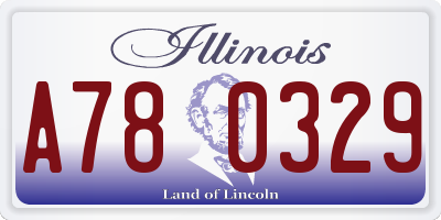 IL license plate A780329
