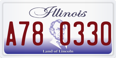 IL license plate A780330
