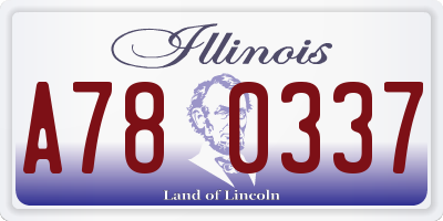IL license plate A780337